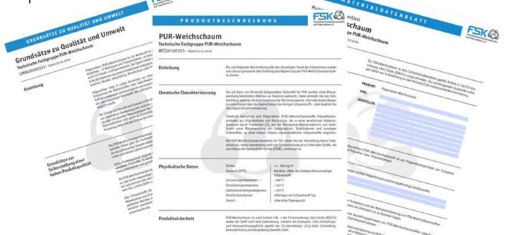 FSK veröffentlicht Technische Merkblätter und Produktbeschreibungen zu PUR-Weichschaum