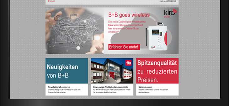 B+B bietet umfangreiches Sortiment im Online-Shop an