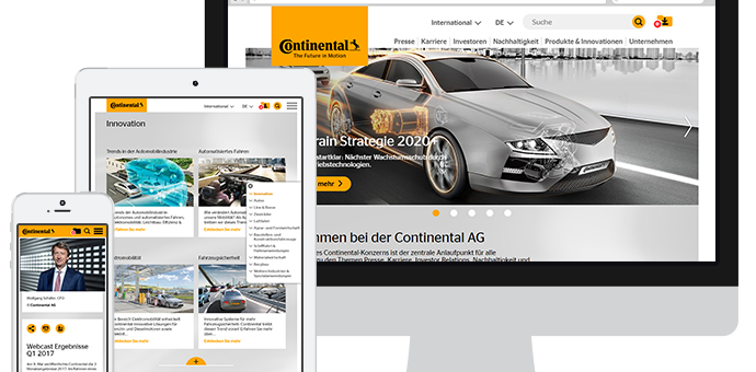 ]init[ launcht neue Corporate Website für Continental