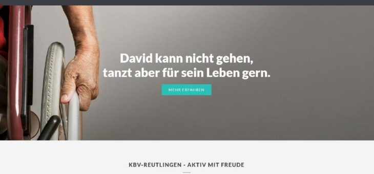 „Aktiv mit Freude“ – Kittelberger realisiert Logo und Website für KBV Reutlingen