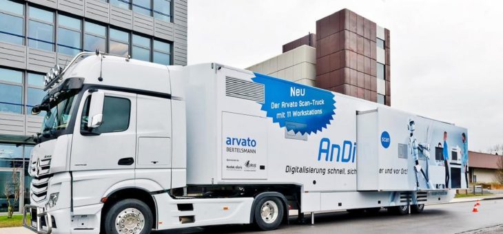 Digitalisierung mit 450 PS: Ceyoniq zeigt nscale-Anwendung im Arvato Scan-Truck auf der CEBIT 2018