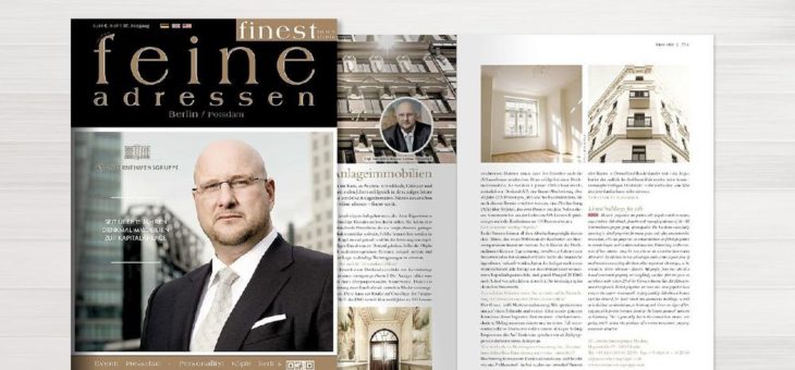 AS Unternehmensgruppe – Kurzportrait im Premium Lifestyle Magazin „Feine Adressen“