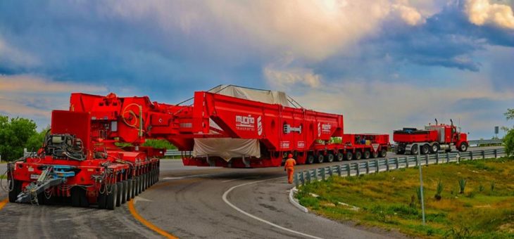 13 Gasturbinentransporte über 1.100 Kilometer quer durch Mexiko: Transportes Muciño kombiniert »Faktor 5« und »ADDRIVE« von Goldhofer