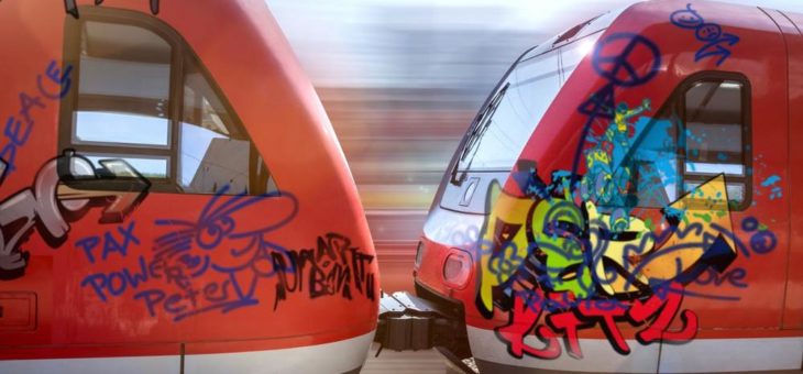 Anti-Graffiti-Schutz von 3M für den Bahnbereich