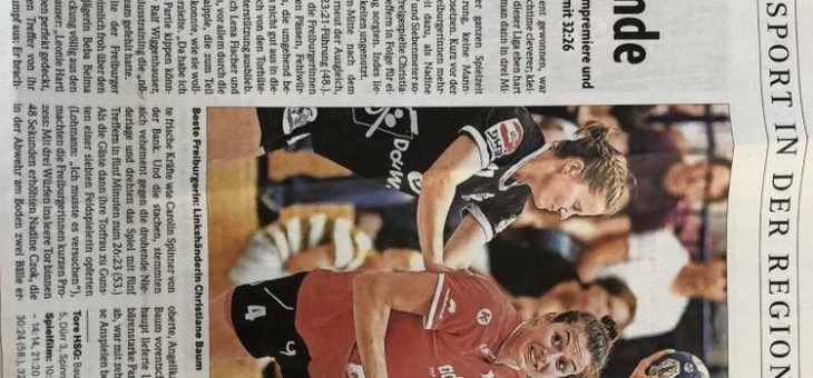 adensio – Hauptsponor der Handballmannschaft HSG Freiburg Damen 1 – Erfolgreicher Start in die neue Saison