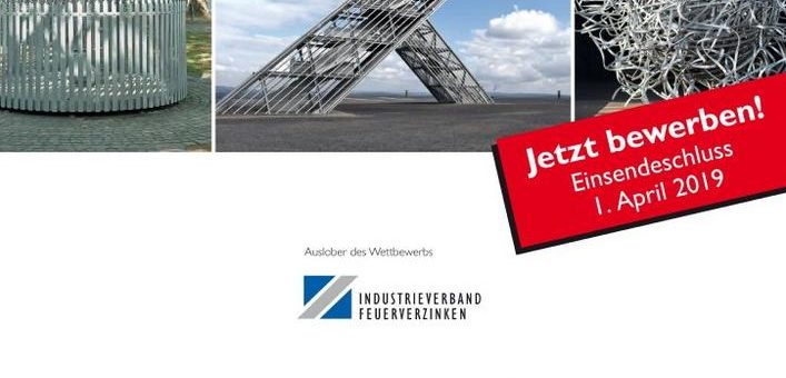 Verzinkerpreis 2019 wird ausgelobt – Award für Architektur und Metallgestaltung mit feuerverzinktem Stahl