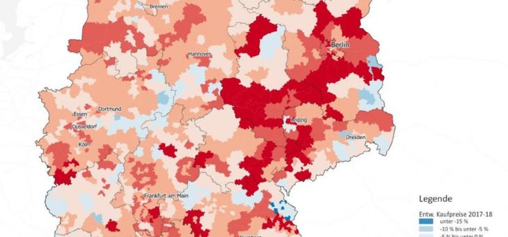 Kaufpreise für Wohnraum steigen weiter vor allem im Osten