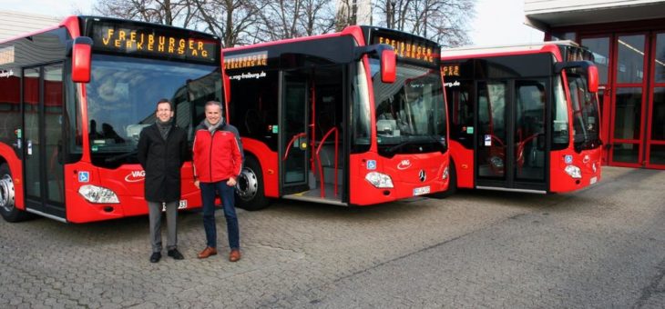 Drei neue schadstoffarme Busse für die VAG