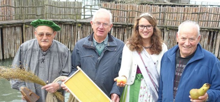 Herbstfest in den Pfahlbauten Unteruhldingen mit  Imkerei, alten Apfelsorten und Seilerei