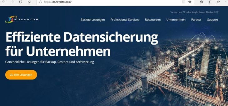 NovaStors neuer Web-Auftritt fokussiert Datensicherung als ganzheitliche Lösung