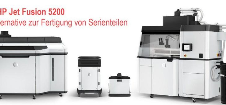 HP stellt neuen Multi Jet Fusion 3D-Drucker JF 5200 vor.