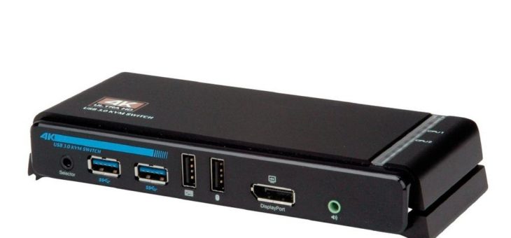 DisplayPort KVM Switch mit 4K Videoübertragung und einer Datenübertragung von bis zu 5 GBit/s