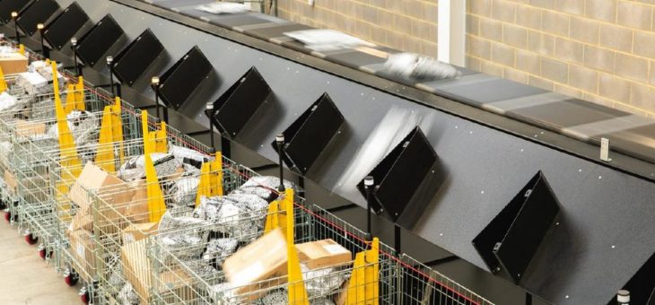 Skynet steigert Paketdurchsatz mit Quergurtsorter von Interroll