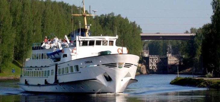 Auf dem Saimaa Kanal nach St. Petersburg