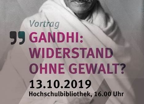 Vortrag von Dr. Hartlapp zum 150. Geburtstag von Mahatma Gandhi