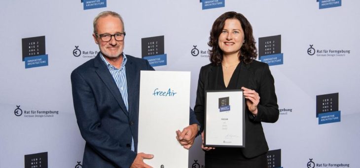 Lüftungssystem freeAir gewinnt ICONIC AWARD: Innovative Architecture