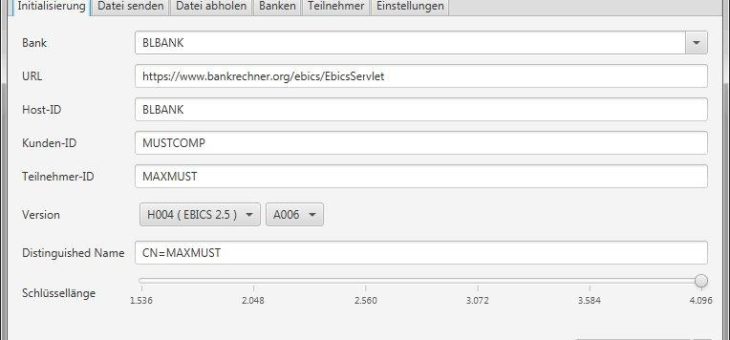 EBICS-Software für den automatisierten Zahlungsverkehr mit erweiterter Oberfläche