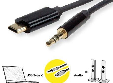 ROLINE USB Typ C Kabel mit 3,5mm Klinkenstecker