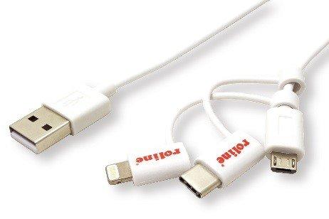 ROLINE MFi zertifizierte USB Kabel mit Apple Lightning Anschluss