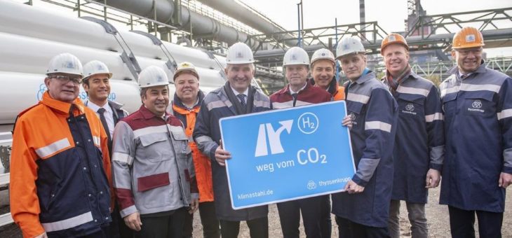 Weltpremiere in Duisburg: NRW-Wirtschaftsminister Pinkwart startet bei thyssenkrupp Versuchsreihe zum erstmaligen Einsatz von Wasserstoff im Hochofen