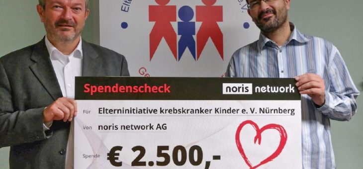 2.500 Euro für die Elterninitiative krebskranker Kinder e.V. in Nürnberg