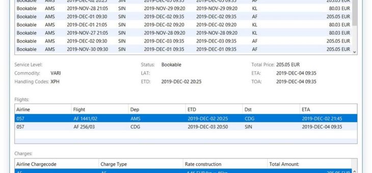 Riege Buchungs API verbindet BGL mit Air France KLM Martinair Cargo