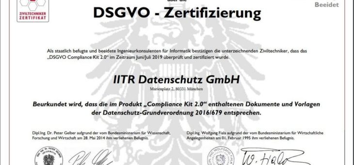 Datenschutz-Management-System: Zertifizierung Compliance-Kit 2.0