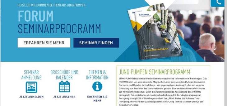 Seminarangebote Pentair Jung Pumpen 2020