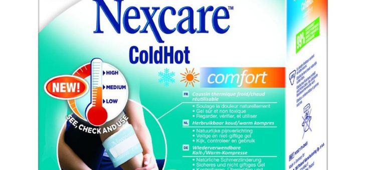 Neue Nexcare ColdHot Comfort Kompresse mit integriertem Thermoindikator