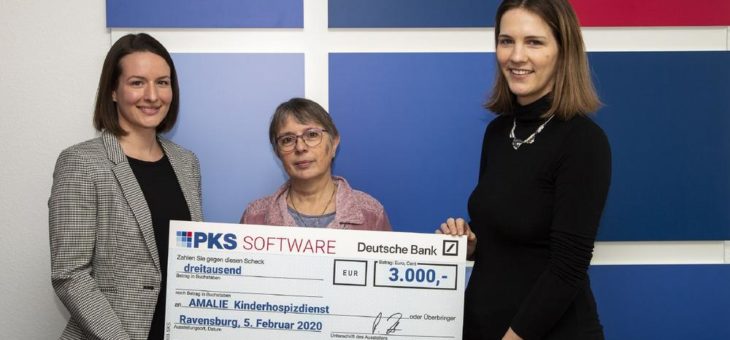 Die PKS Software GmbH aus Ravensburg spendet insgesamt 5.000 Euro an gemeinnützige Organisationen in der Region