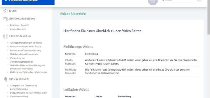 Datenschutz-Kit: Erweiterte Video-Funktionen