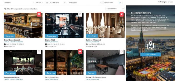 Eventlocations.com online: Kostenlose Plattform setzt auf Transparenz und Reichweite