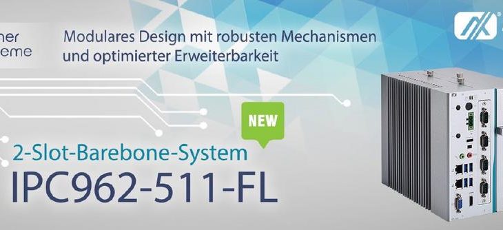 AXIOMTEKs lüfterloses Barebone-System mit zwei Slots und optimierter Erweiterbarkeit