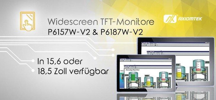 AXIOMTEKs ultraflache Multi-Touch Widescreen TFT-Monitore