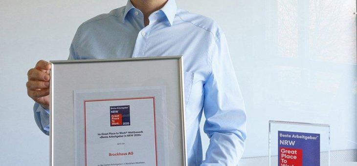 Brockhaus AG erhält Auszeichnung „Beste Arbeitgeber in NRW 2020“