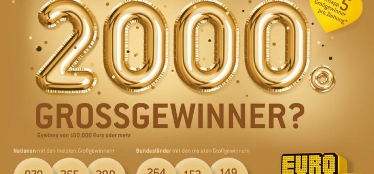 Gleich elf Großgewinne im sechsstelligen Bereich gab es bei der Ziehung der Lotterie Eurojackpot am vergangenen „Freitag, den 13.“