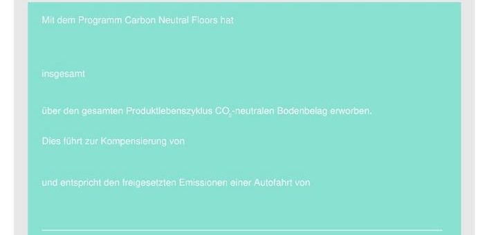 Beitrag zum Klimaschutz: Zertifikate für CO2-neutrale Bö-den