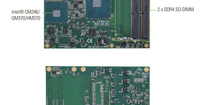 Industrielles COM Modul für grafikintensive Anwendungen von AXIOMTEK – CEM520