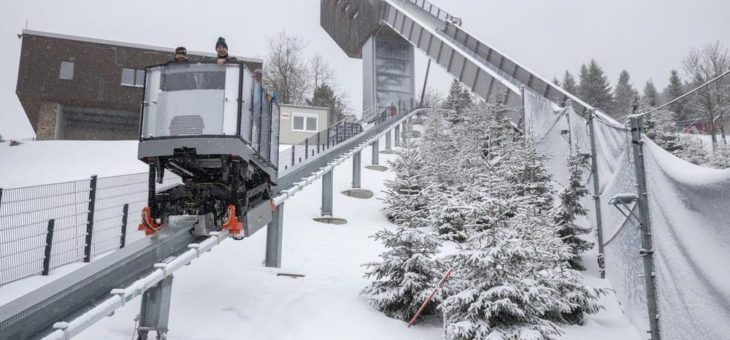 Schrägaufzug der Skischanze Oberwiesenthal läuft dank des Engagements eines GTÜ-Partners