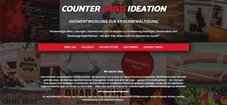 COUNTER CRISIS IDEATION | IDEENENTWICKLUNG ZUR KRISENBEWÄLTIGUNG