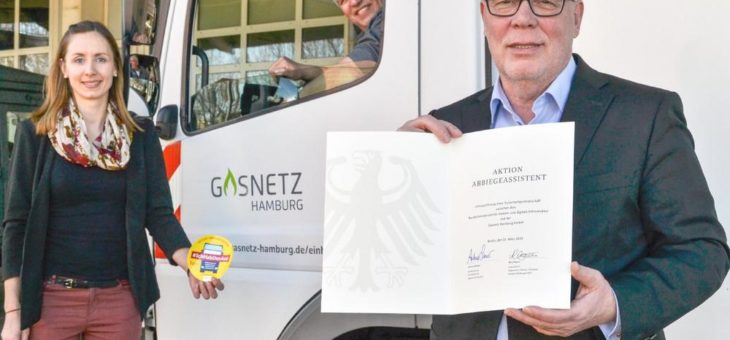 Verkehrssicherheit durch Abbiegeassistenten: Gasnetz Hamburg Partner des Bundesverkehrsministeriums