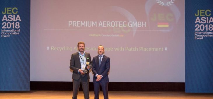 Fiber Patch Placement überzeugt erneut auf internationalen Messen und gewinnt den JEC Innovation Award in Seoul