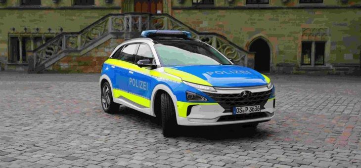 Hyundai Nexo erstmals in Deutschland als Streifenwagen im Einsatz