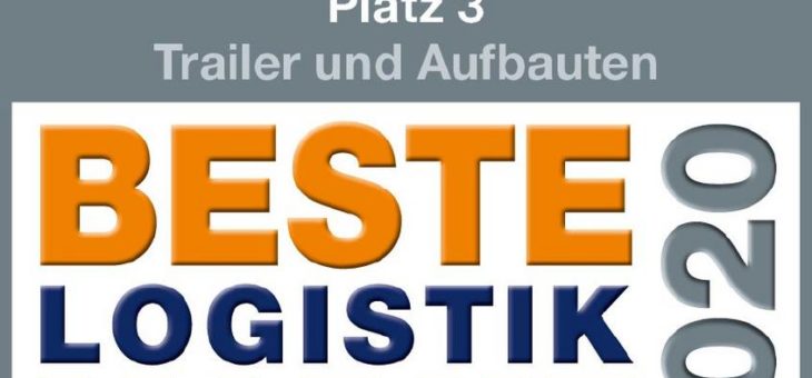 Kässbohrer hat den 3. Platz bei Beste Logistik Marke 2020 eingenommen