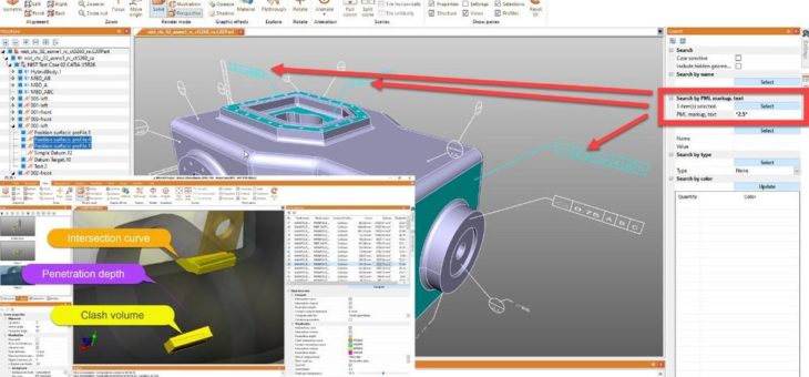 KISTERS 3DViewStation: Kollisionsuntersuchungen für CAD-Daten, Suchfunktionen und Objekte verschmelzen