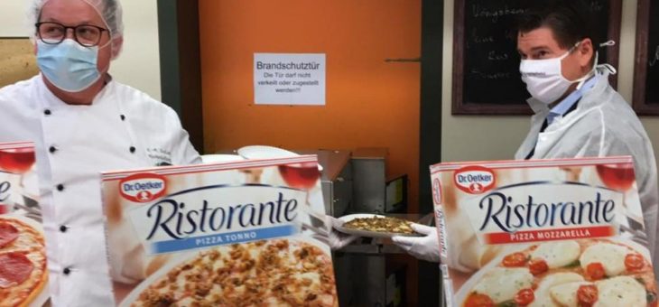 Pizza von Dr. Oetker für Mitarbeiter*innen des Klinikums Bielefeld