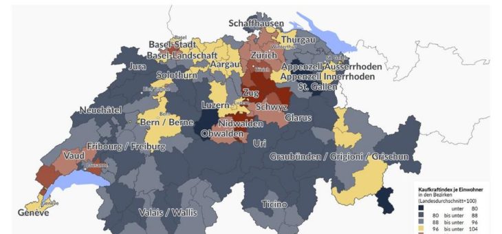 Bild des Monats: GfK Kaufkraft, Schweiz 2020