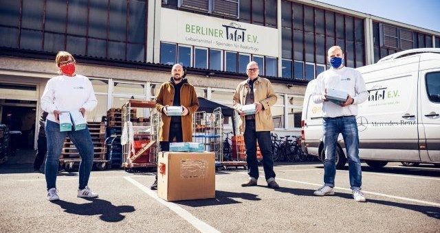 SPREEFREUNDE und bttr.live spenden Schutzmasken für die Berliner Tafel