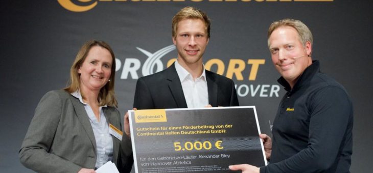 Continental fördert Deaflympics-Starter Alexander Bley von Hannover Athletics einmalig mit 5.000 EUR