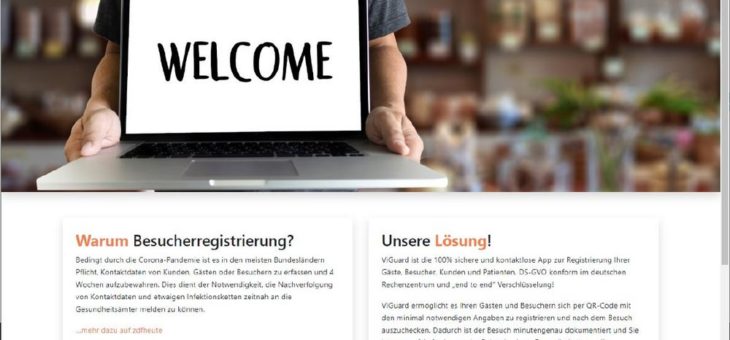 Corona-Prävention im Gastgewerbe: WebApp www.viguard.eu erleichtert betroffenen Betrieben die vorgeschriebene Anwesenheitsdokumentation